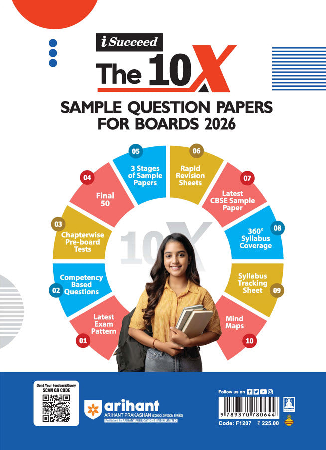 i-Succeed CBSE 2026 – Mathematics Class 9 | 10 Sample Question Papers | Rapid Revision Sheets | Mind Maps | Final 50 Most Probable Questions | As per Latest CBSE Sample Paper