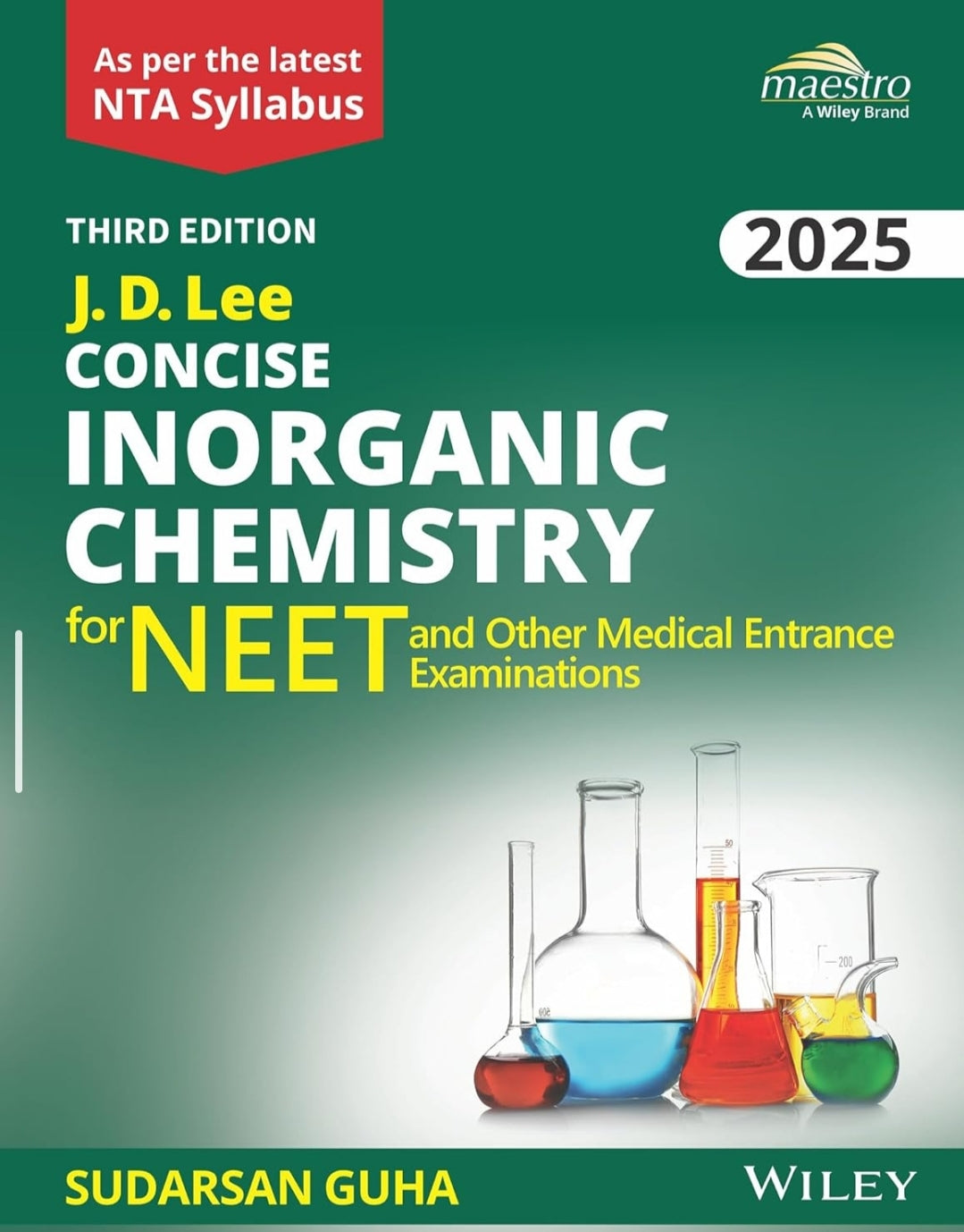 Wiley's J. D. Lee Concise Inorganic Chemistry for NEET and other Medical Entrance Examinations, 3ed, 2025