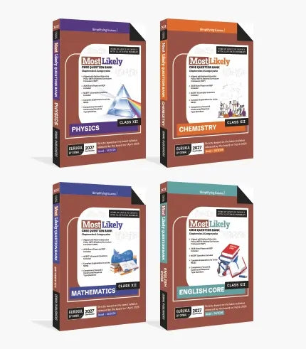 Most Likely CBSE Question Bank Class 12 Bundles (Set of 4)
Physics, Chemistry, Maths & English for Exam 2027|
By Gurukul by Oswal Publishers