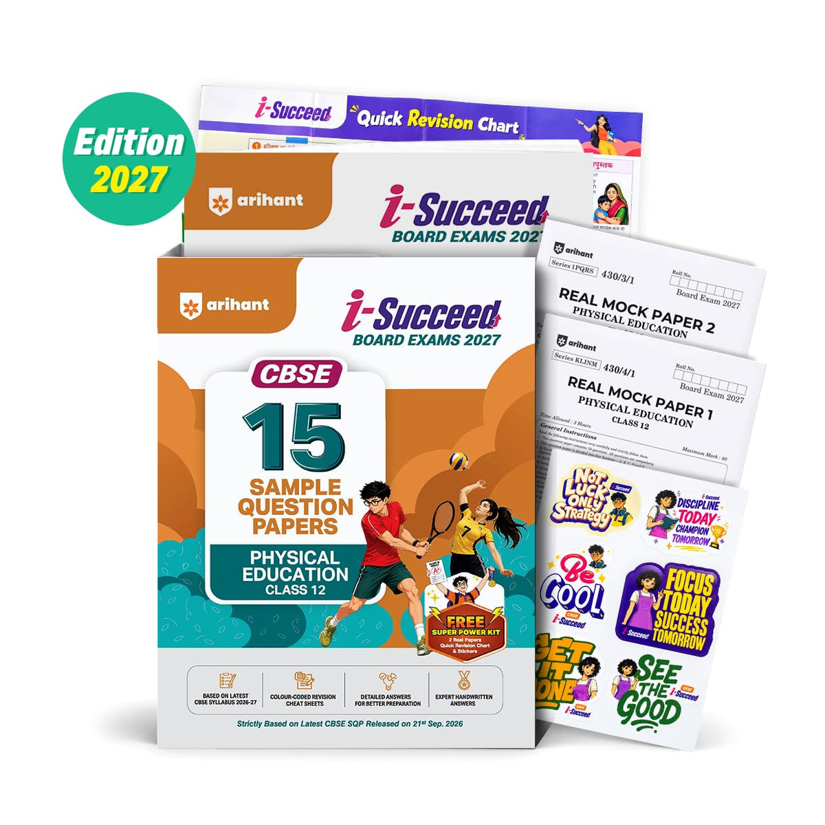 Arihant i-Succeed Board Exams 2027 CBSE 15 Sample Question Papers Physical Education Class 12