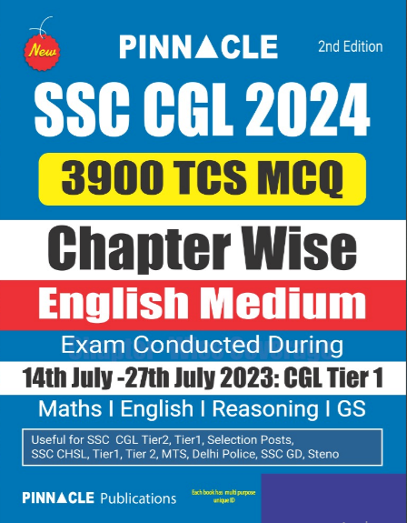 SSC CGL 2024 3900 TCS MCQ Chapter Wise English Medium| PINNACLE