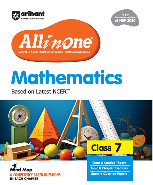CBSE All in One Mathematics Class 7 Exam 2025-26 | Sample Question Papers, Mind Map & Competency Based Questions | Based on Latest NCERT| Arihant
