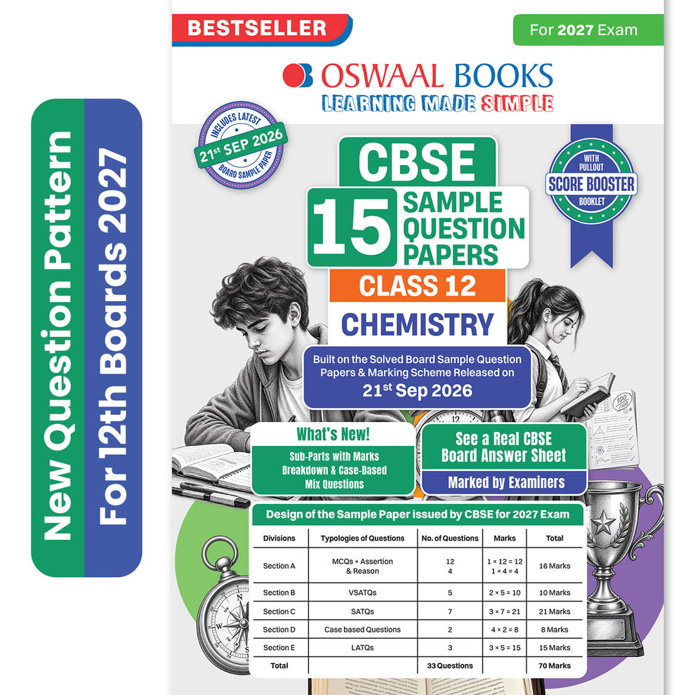 Oswaal CBSE 15 Sample Question Papers Class 12 Chemistry (For 2027 Exam)