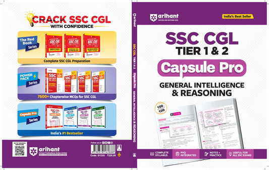Arihant SSC CGL Tier 1 & 2 Capsule Pro General Intelligence & Reasoning