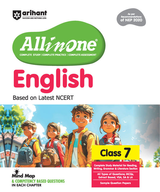 CBSE All in One English|Class 7 Exam 2025-26 | Sample Question Papers, Mind Map & Competency Based Questions | Based on Latest NCERT| Arihant