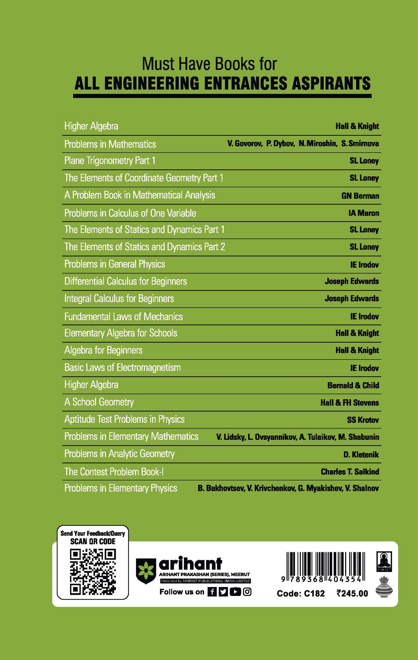 Classic Texts Series - Problems in Mathematics with Hints and Solutions | By V.Govorov , P.Dybov , N. Miroshin & S. Smirnova