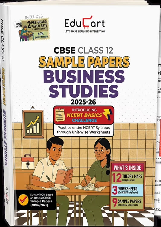 Educart CBSE Sample Paper Class 12 2025-26 – Business Studies (Based on latest CBSE Sample Papers Released on 30-07-25) For 2026 Board Exam