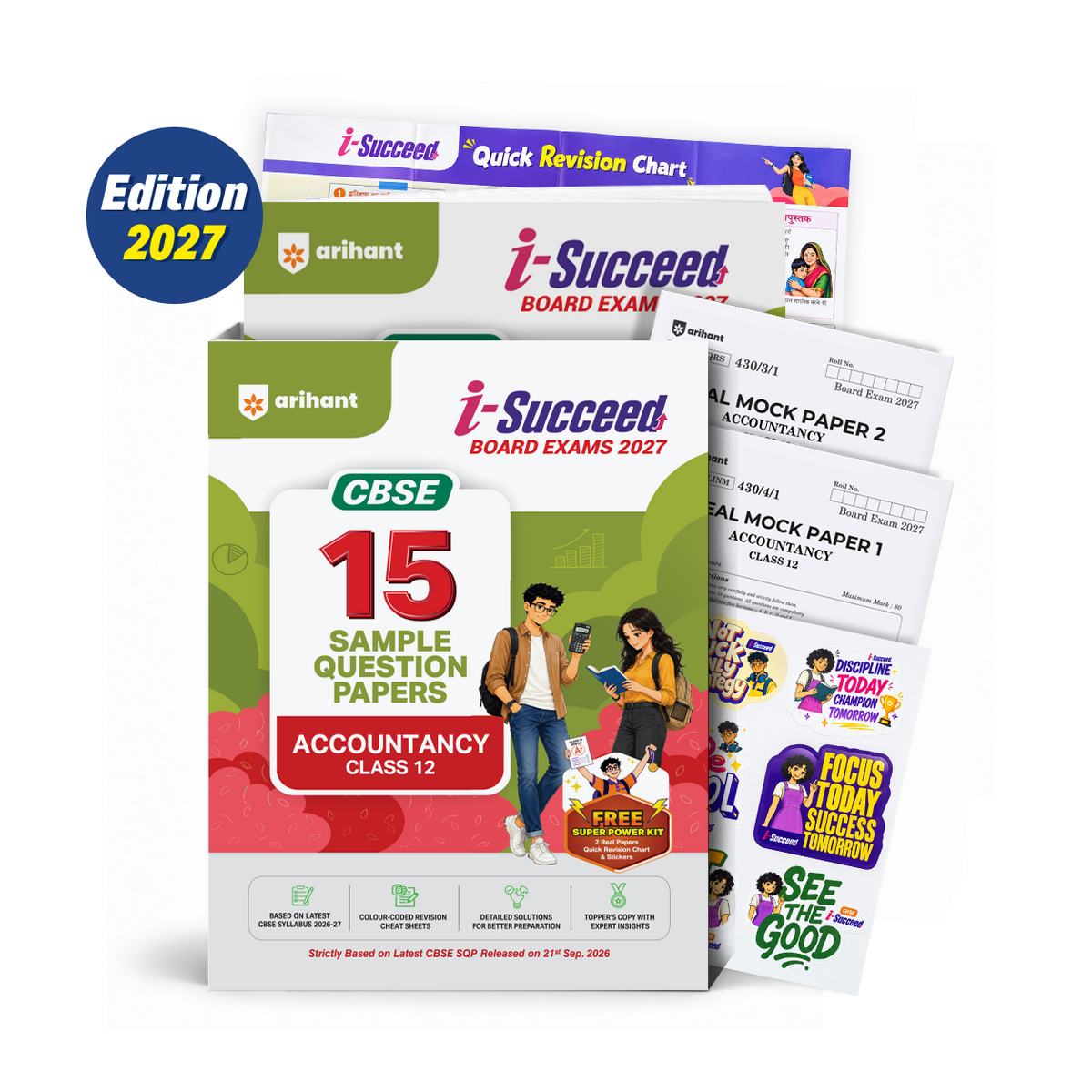 Arihant i-Succeed Board Exams 2027 CBSE 15 Sample Question Papers Accountancy Class 12