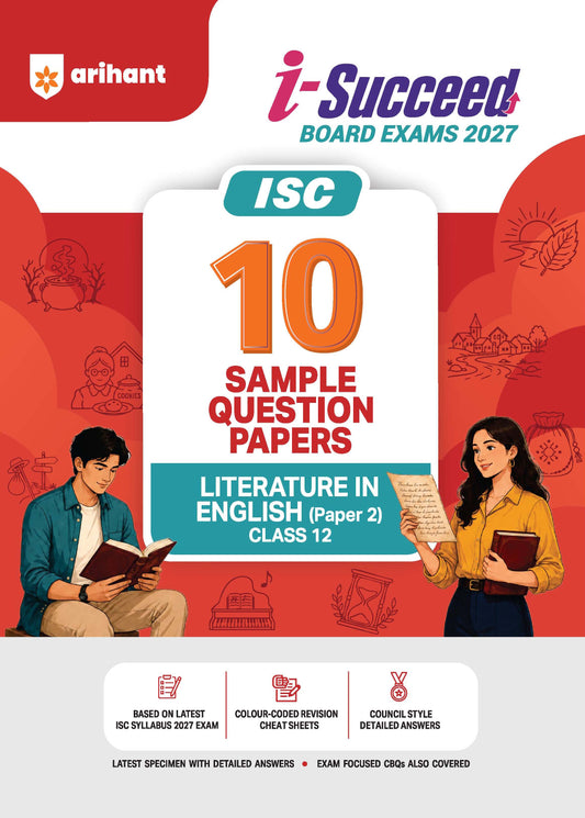 Arihant i-Succeed Board Exams 2027 ISC 10 Sample Question Papers Literature in English (Paper 2) Class 12