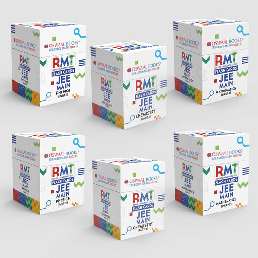 JEE Main RMT FLASHCARDS Physics, Chemistry, Maths (Part-1 & 2), Set of 6 Boxes | For Exam 2025