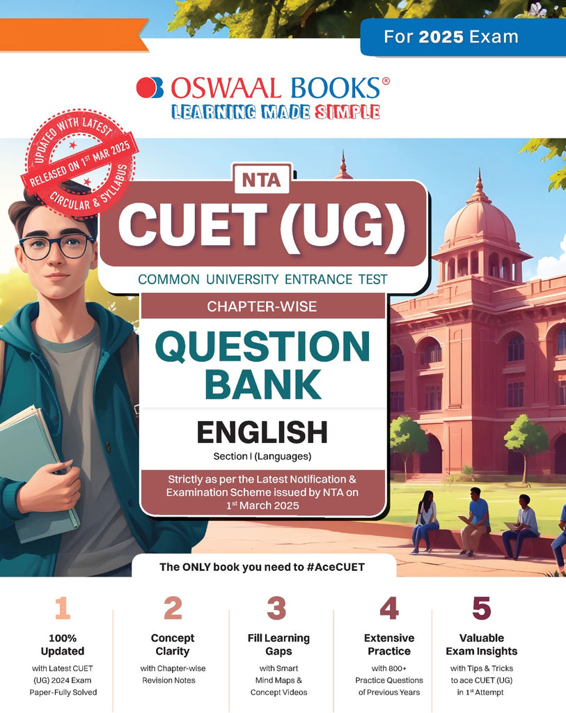 NTA CUET (UG) Chapterwise Question Bank English (For 2025 Exam)| Oswaal