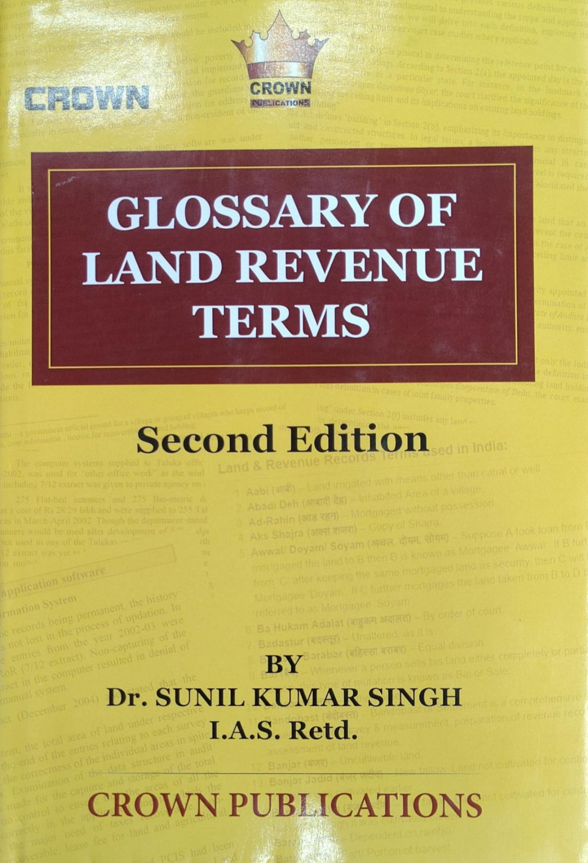 Glossary of Land Revenue Terms