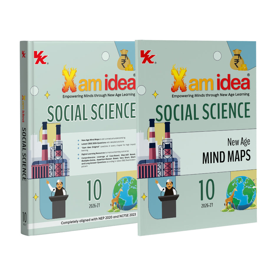 Xam idea Social Science Class 10 – (CBSE 2026-27) | Mind Maps | Solved NCERT | Solved PYQs | MCQs, A-R, Case-based, VSA, SA, LA Questions | Solved 2026 CBSE Exam & Sample Papers | Practice Papers