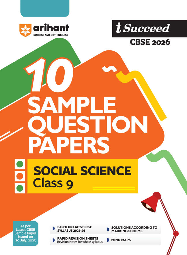 i-Succeed 10 Sample Question Papers Social Science for Class 9th| For CBSE Exams 2026| Arihant