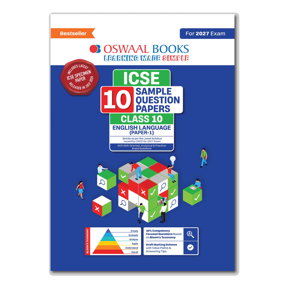 Oswaal ICSE 10 Sample Question Papers Class 10 English Language (Paper-1) (For 2027 Exam)