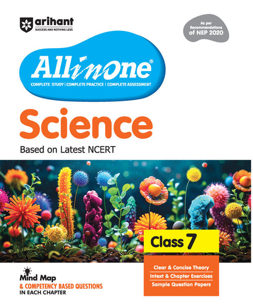 CBSE All in One Science Class 7 Exam 2025-26 | Sample Question Papers, Mind Map & Competency Based Questions | Based on Latest NCERT| Arihant