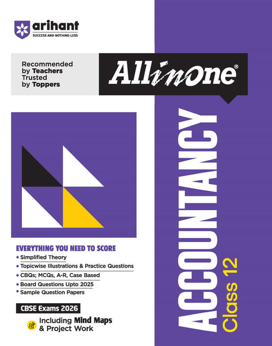 CBSE All in One Accountancy Class 12 Exam 2026 | Simplified theory, CBQs, MCQs, A-R, Case Based & Board Questions Upto 2025, Sample Question Papers | Included Mind Maps