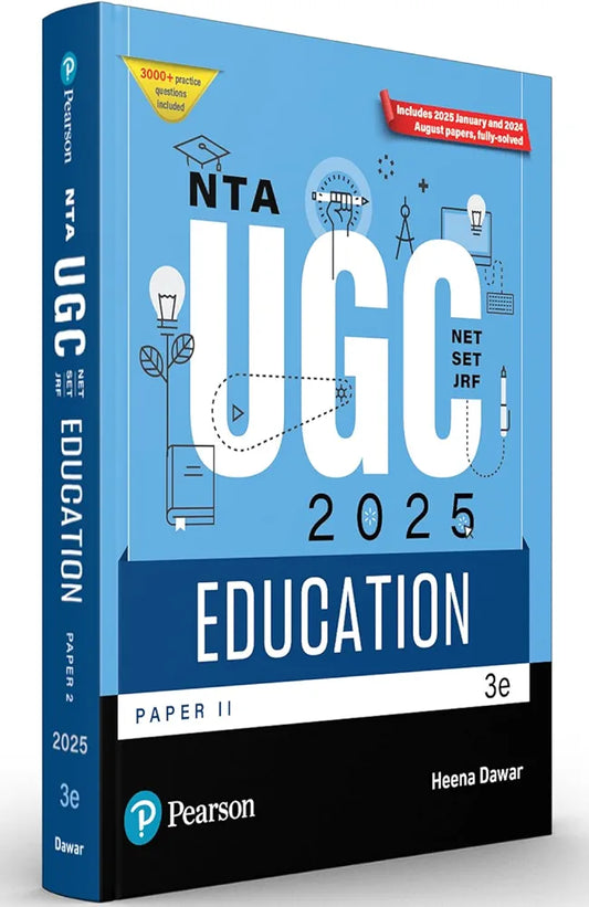 Pearson NTA UGC NET Paper 2 Education 2025 | SET, JRF |Includes 2025 January and 2024 August Papers, Fully Solved | 3000+ Practice Questions | Previous Years’ Questions (2023-2017) Tagged Chapter-Wise | 5 Mock Tests for Enhanced Practise | 3rd Edition