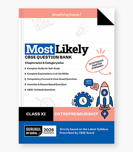 Entrepreneurship Most Likely CBSE Question Bank
Class 11 Exam 2026|| Oswal gurukul