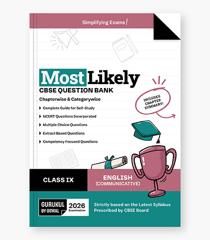 English Communicative Most Likely Question Bank
CBSE Class 9 for Exam 2026||Oswal gurukul