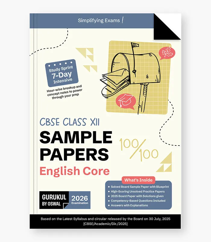 English Core Sample Papers
CBSE Class 12 Exam 2026