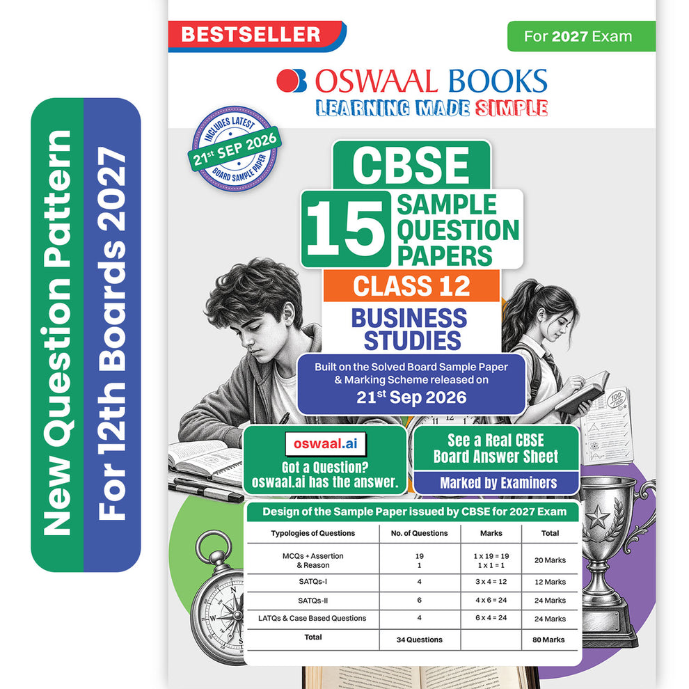 Oswaal CBSE 15 Sample Question Papers Class 12 Business Studies (For 2027 Exam)
