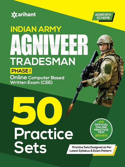 Indian Army Agniveer Tradesman Phase I Online Computer Based Written Exam (CEE) | 50 Practice Set | English medium