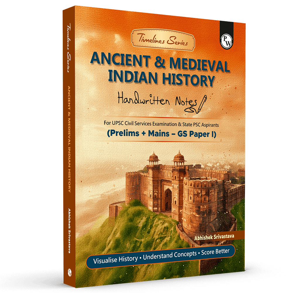PW UPSC Prelims & Mains – GS Paper 1 Ancient & Medieval Indian History Handwritten Notes By Abhishek Srivastava Sir For UPSC | Timelines Series | History through Timelines, Maps & Mind Maps
By PW