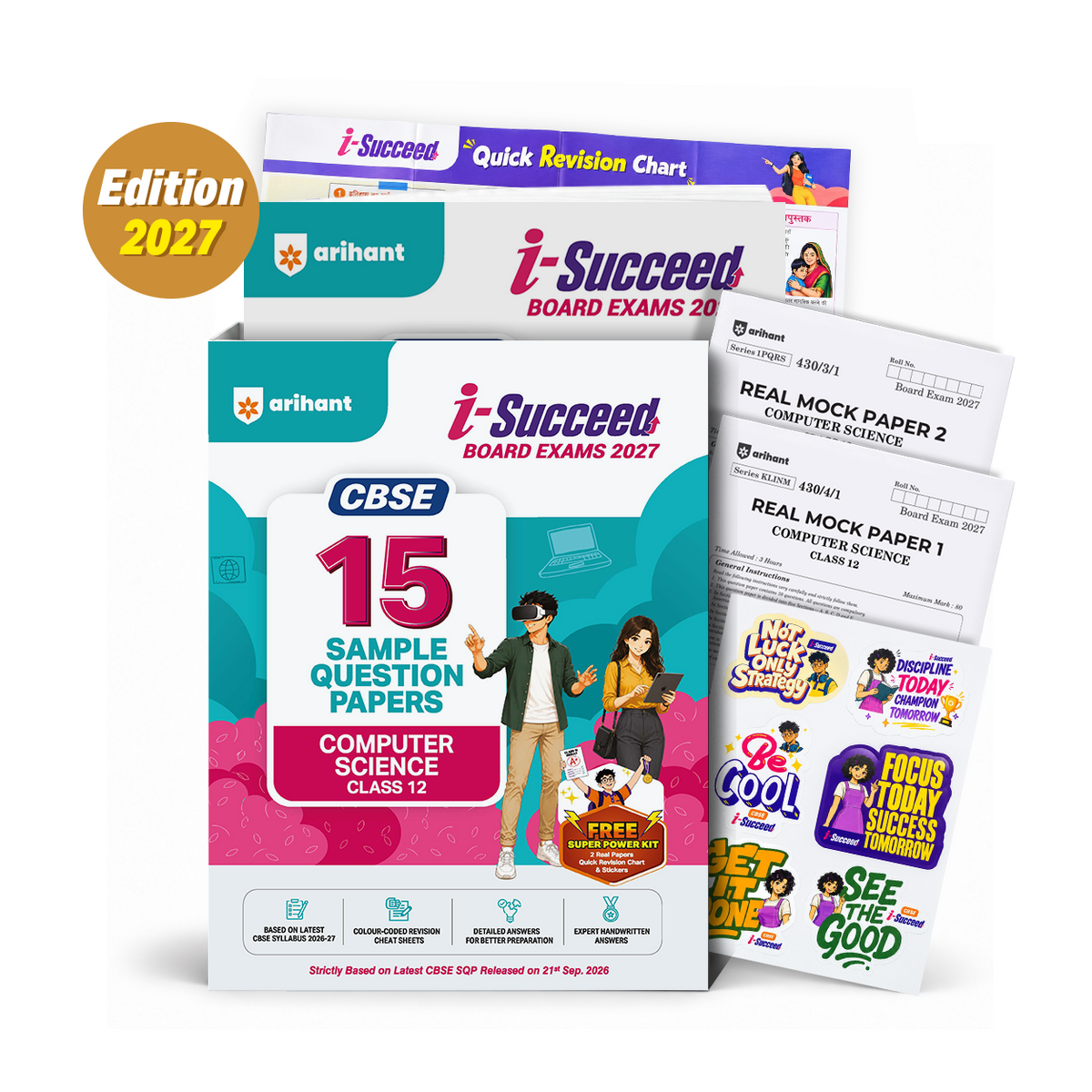 Arihant i-Succeed Board Exams 2027 CBSE 15 Sample Question Papers Computer Science Class 12