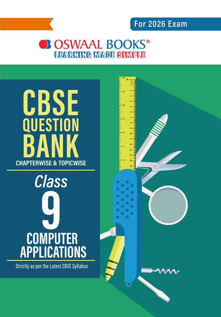 CBSE Question Bank Class 9 Computer Applications  ! Chapterwide And Topicwise solved paper For 2026 Exam| Oswaal