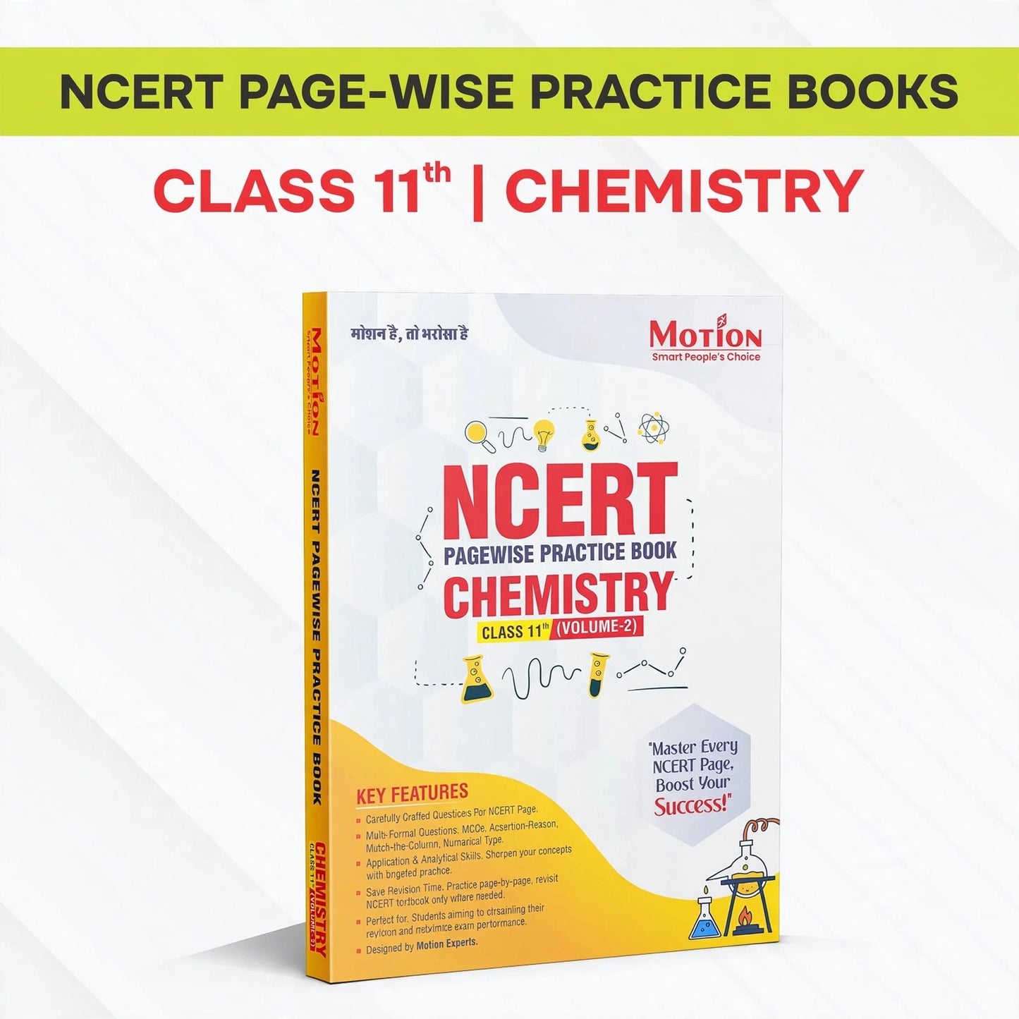 Motion NCERT Pagewise Practice Book Chemistry Class 11th Volume-2 | NCERT Page-by-Page Practice Questions | MCQs, Assertion-Reason, Match-the-Column & Numerical Type | Master Every NCERT page