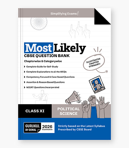 Political Science Most Likely CBSE Question Bank
Class 11 Exam 2026|| Oswal gurukul