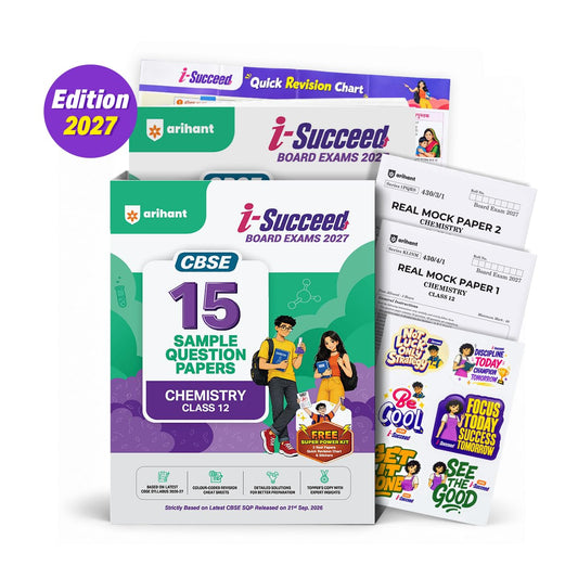 Arihant i-Succeed Board Exams 2027 CBSE 15 Sample Question Papers Chemistry Class 12