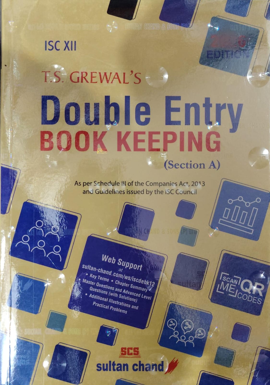 T S Grewal's Double Entry Book Keeping (Section A) - ISC Class 12 - 2026 Edition - Sultan Chand & Sons