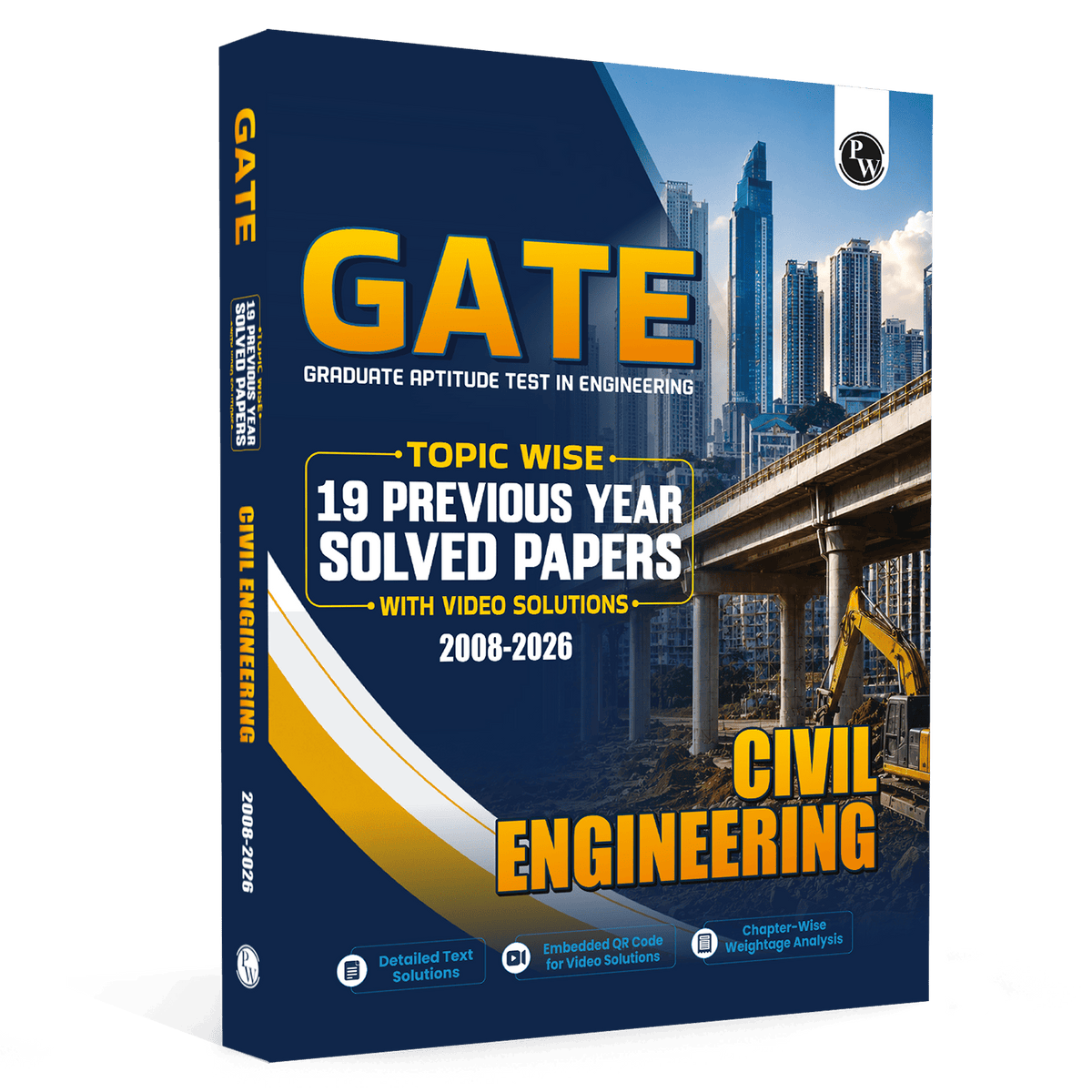 GATEWALLAH Civil Engineering Topicwise Previous Year Solved Papers (2026 - 2008) with Video Solutions For 2027 Exams | Detailed Text Solutions
By PW