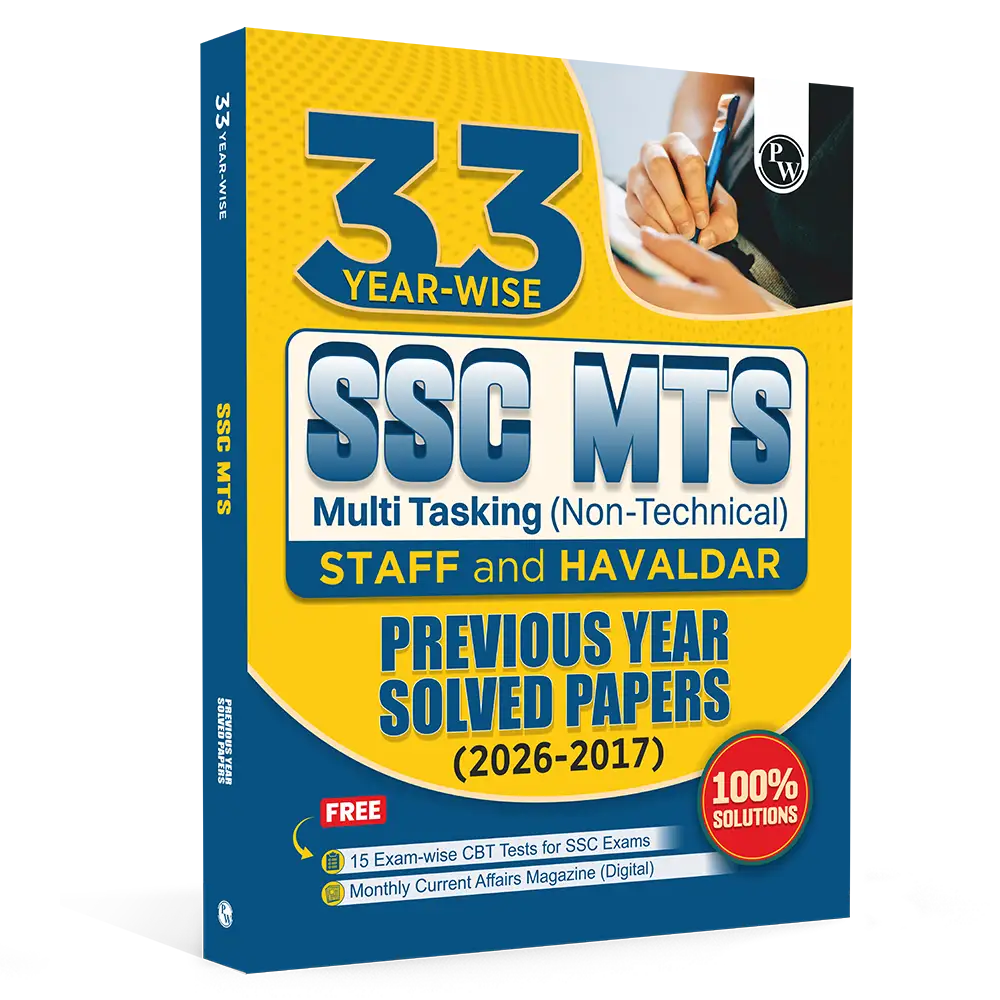 PW SSC MTS PYQ Book 2026 | 33 Yearwise Previous Year Papers PYQ (2026-2017) Multi Tasking (Non Technical) Staff & Havaldar | 15 Online Mock Tests Exam