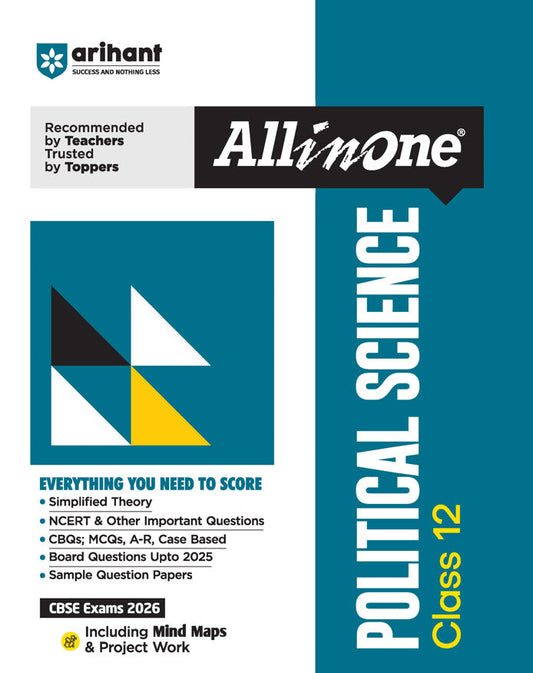 CBSE All in One Political Science Class 12 Exam 2025-26 | Ncert & Other Imporrtant Question, CBQs, MCQs, A-R, Case Based, Board Question Upto 2025, Sample Question Papers | Including Mind Maps