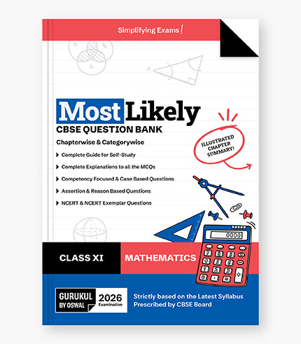 Mathematics Most Likely CBSE Question Bank
Class 11 Exam 2026|| Oswal gurukul