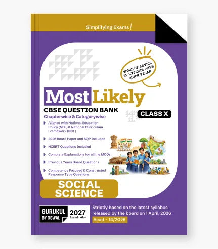 Social Science Most Likely Question Bank
CBSE Class 10 for 2027 Exam || Oswal gurukul