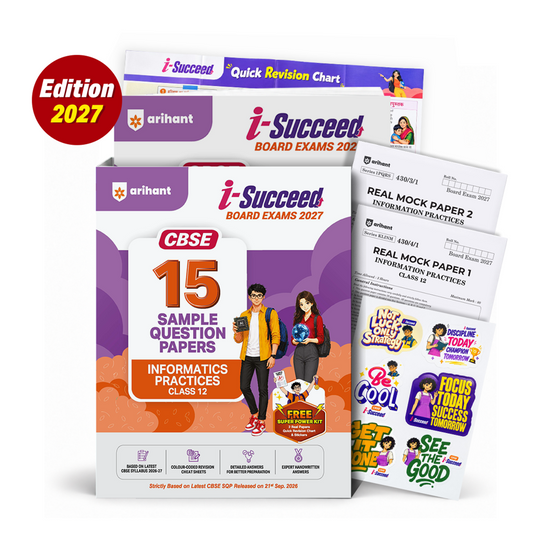 Arihant i-Succeed Board Exams 2027 CBSE 15 Sample Question Papers Informatics Practices Class 12