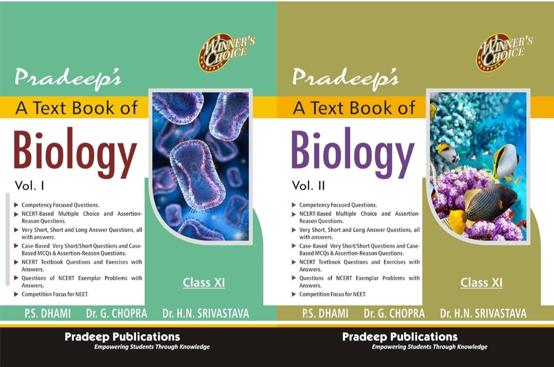 Pradeep's A Text Book of Biology for Class 11 (Examination 2025-26