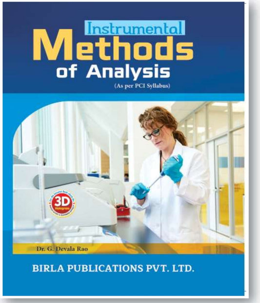 Instrumental Methods of Analysis | Dr. G. Devala Rao | As per PCI Syllabus | Birla Publications Pvt. Ltd.