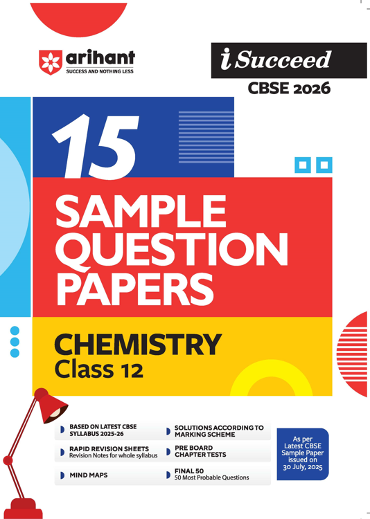 i-Succeed CBSE 2026 – Chemistry Class 12 | 15 Sample Question Papers ...