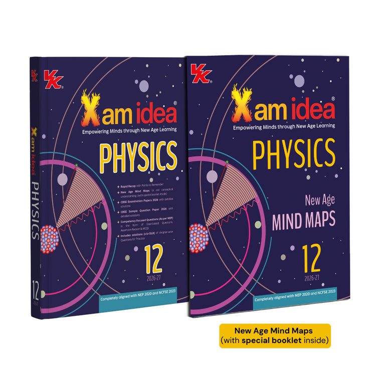 Xam idea Physics Class 12 – (CBSE 2026-27) | Mind Maps | Solved NCERT | Solved PYQs | MCQs, A-R, Case-based, VSA, SA, LA Questions | Solved 2026 CBSE Examination & Sample Papers