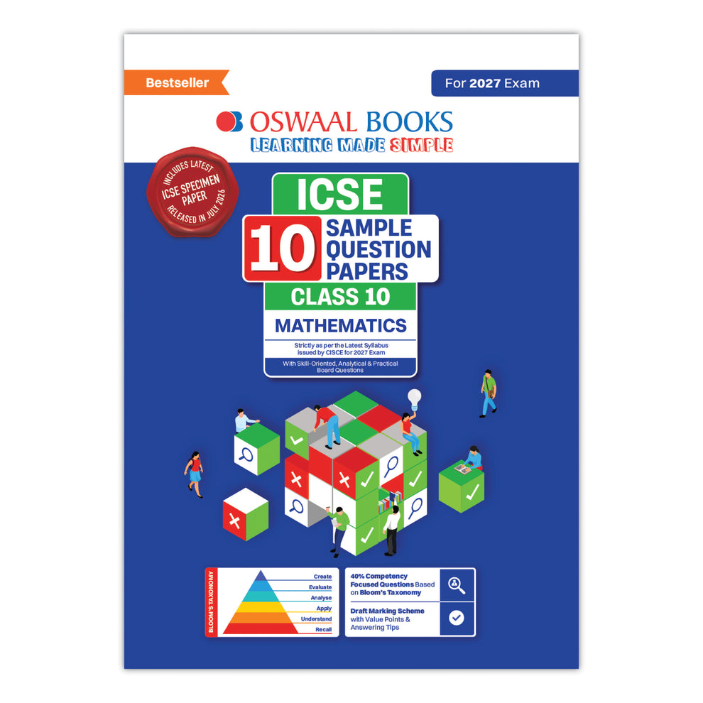 Oswaal ICSE 10 Sample Question Papers Class 10 Mathematics (For 2027 Exam)