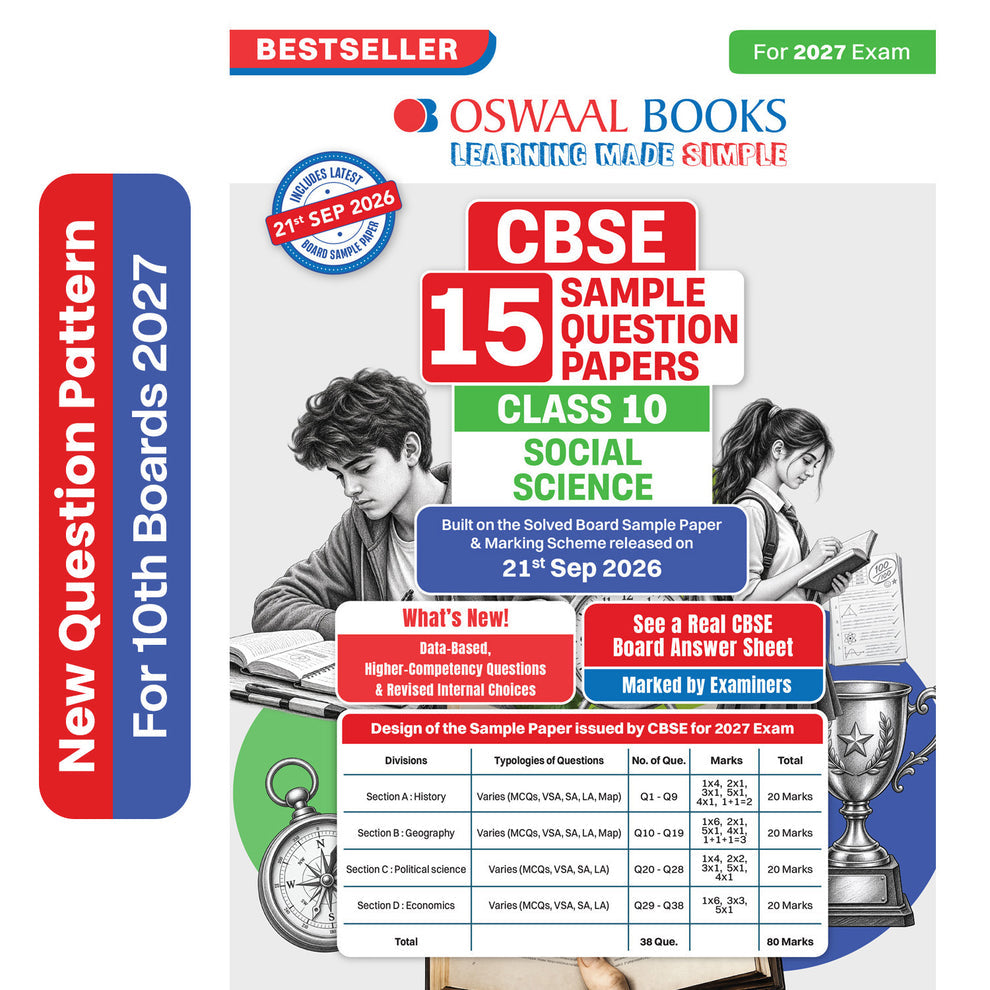 Oswaal CBSE 15 Sample Question Papers Class 10 Social Science (For 2027 Exam)