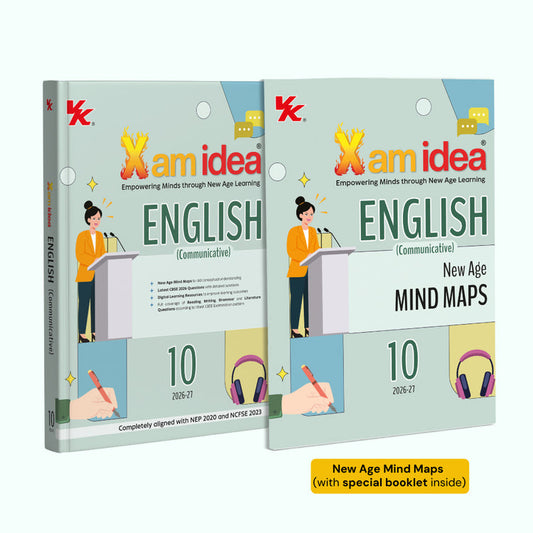 Xam idea English (Communicative) Class 10 (CBSE 2026-27) | With New Age Mind Maps | Latest CBSE 2026 Questions with Detailed Solutions | Digital Learning Resources | Reading, Writing, Grammar & Literature