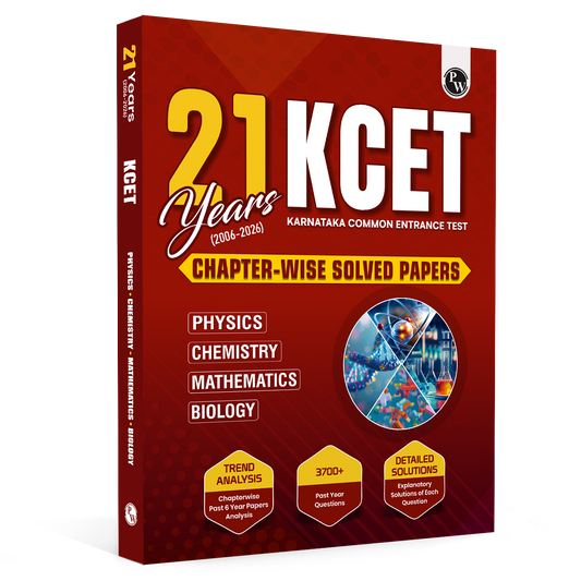 PW 21 Years KCET PYQ - Karnataka CET Chapterwise Solved Papers (2006 - 2026) KCET PYQ Book | Physics, Chemistry, Mathematics and Biology For Engineering 2027 Exam
By PW