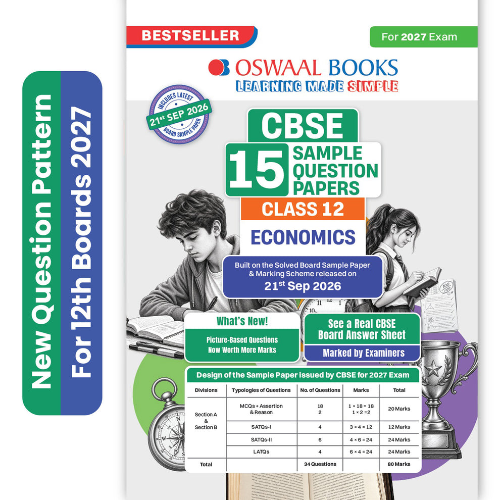 Oswaal CBSE 15 Sample Question Papers Class 12 Economics (For 2027 Exam)