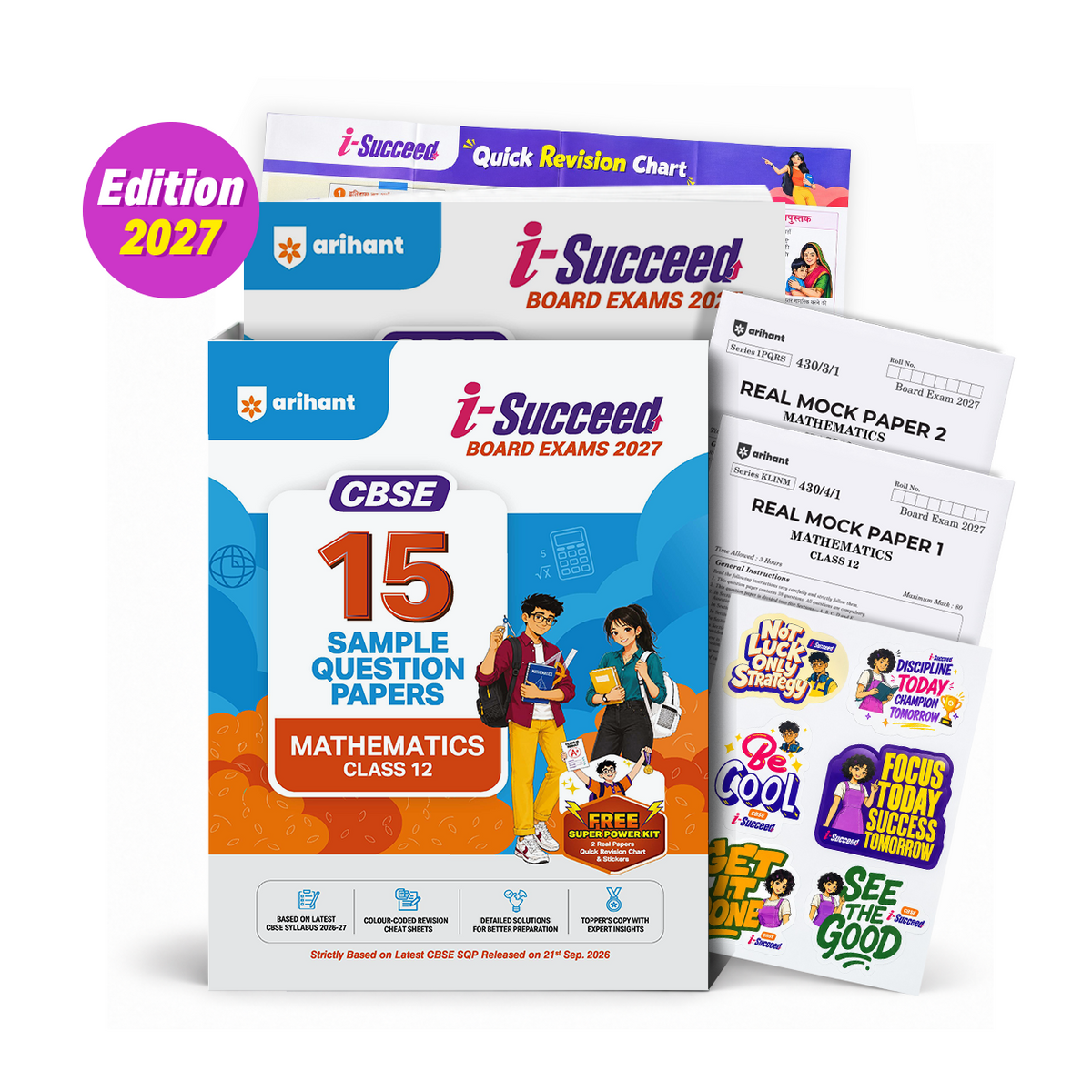 Arihant i-Succeed Board Exams 2027 CBSE 15 Sample Question Papers Mathematics Class 12